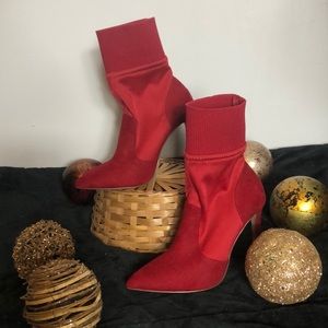 *New- Red Ankle boots